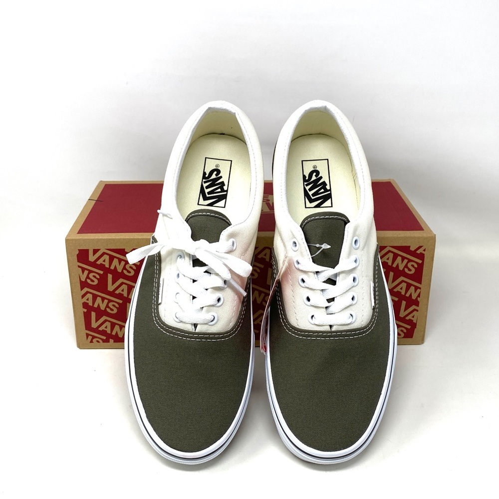 VANS Era Utility Pop Canvas Men’s Sneakers Green White Low Top Cream VN0A5KX5B36 - Picture 3 of 10